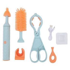 Electric Bottle Brush,Waterproof IP65 Silicone Baby Bottle Cleaning Brush Kit for for Pregnant Women,New Moms(4pcs)