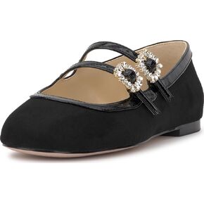 Jessica Simpson Women's Allista Ballet Flat, Black, 8.5