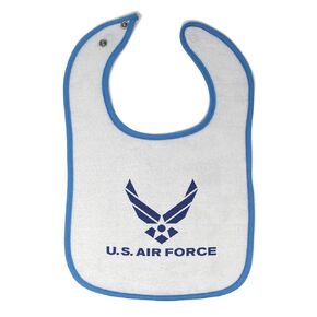 Toddler & Baby Bibs Burp Cloths Air Force U.S Air Force Cotton Baby Items for Baby Girl & Boy White Blue Design Only