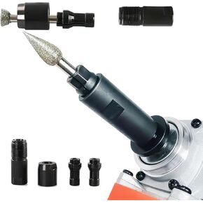 2PC multifunctional 6/3mm angle grinder to straight grinder adapter, improved straight grinder chuck adapter for angle grinder M10 * 1.5 thread cutting woodworking tools