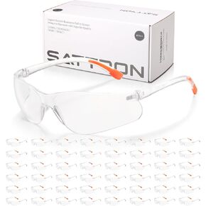 Tinted Safety Glasses Bulk 24 Pack, UV Protective Safety Sunglasses for Men Women, ANSI Z87.1 Scratch & Impact Resistant Eye Protection, Ideal for Construction, Shooting, Lab