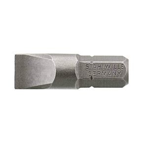 Stahlwille 08070127 1167 Slotted Screwdriver Bit, 1.2 x 8.0 mm, 1/4" Hex Drive, Tempered and Hardened, for Use with Screwdrivers, Made in Germany