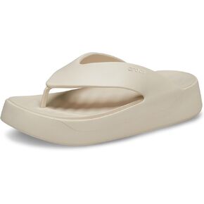 Crocs Women's フリップフロップ Getaway Platform Flip Stucco