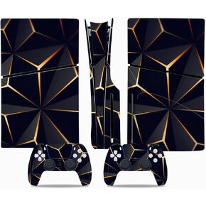 Skin Cover for PS5 Slim Disc Edition Console and Controller, Stickers Vinyl Decals for PlayStation 5 Slim Disk Edition(Pink)