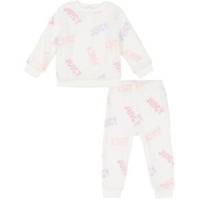 Juicy Couture Baby Girls' 2-piece Velour Set, Sweatshirt With Jogger Pant in Kuwait