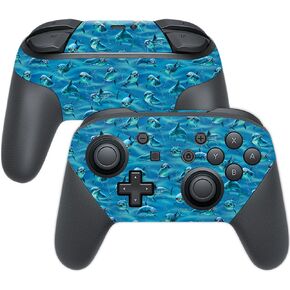 MightySkins Skin Compatible with Nintendo Switch Pro Controller - Dolphin Gang | Protective, Durable, and Unique Vinyl Decal wrap Cover | Easy to Apply, Remove, and Change Styles | Made in The USA