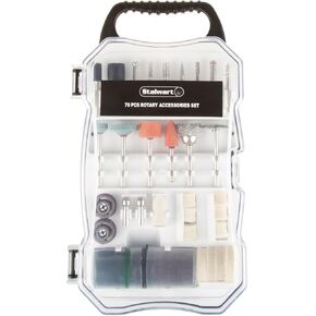 70-Piece Rotary Tool Accessories Kit – Cutting, Grinding, and Polishing Bits Ideal for Woodworking, Metal Working and Craft Projects by Stalwart
