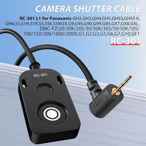 RC301-2.5mm 196.8 "Extended Cable Shutter Release Remote for Fujifilm and Canon Cameras EOS Rebel T8i T8 T7i t6 t6i t1i t2i t3 t3i t4i SL3 2000d 4000d R100 Fuji XT2/3/4/5 XH2S GFX100/S /50 /s in Saudi Arabia