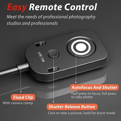 RC301-2.5mm 196.8 "Extended Cable Shutter Release Remote for Fujifilm and Canon Cameras EOS Rebel T8i T8 T7i t6 t6i t1i t2i t3 t3i t4i SL3 2000d 4000d R100 Fuji XT2/3/4/5 XH2S GFX100/S /50 /s in Saudi Arabia