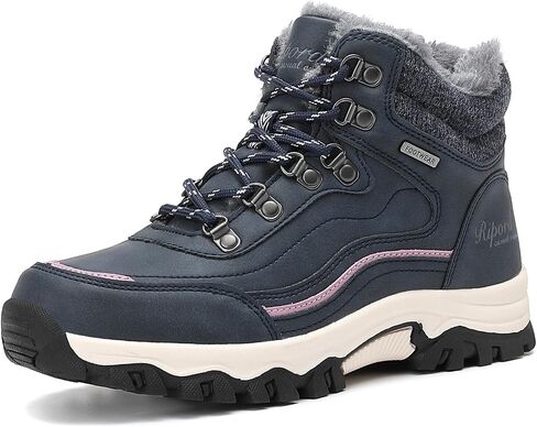 Womens Hiking Snow Boots Winter Boots Comfortable Warm Fur Shoes for Outdoor in Saudi Arabia