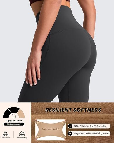 QUEENIEKE Workout Leggings for Women 26" - Ultra High Waisted Tummy Control Yoga Pants Butt Lifting Gym Training Tight in Kuwait