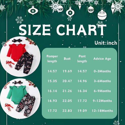 Newborn Baby Girl Christmas Outfit Long Sleeve Ribbed Romper Candy Pants Set Headband 3pcs Fall Winter Clothes in Saudi Arabia
