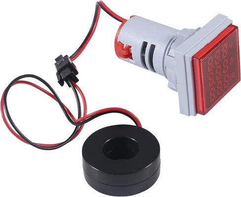 2 قطعة LED الفولتميتر الرقمي مقياس التيار الكهربائي هرتز مؤشر التيار المتناوب 60-500 فولت 1-100A أمبير الجهد الحالي جهاز قياس التردد 20-75 هرتز مع CT (أصفر) in Kuwait