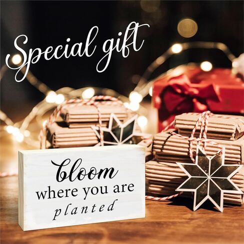 Rustic Wooden Block Sign - Everyday Is A Gift - 5"X3" Postive Pine Wood Plaque, Home & Garden Decor, Housewarming Gift For Friends, Desk & Tabletop, Shelf Accessories - A14 in Kuwait