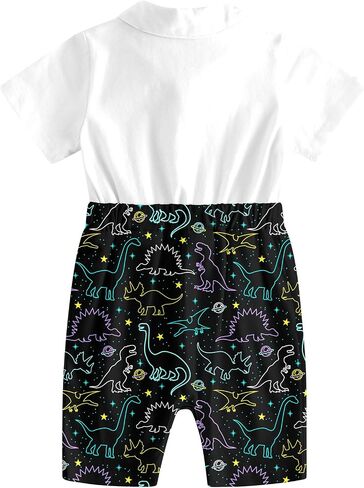 BFUSTYLE Baby Boy Romper 2 in 1 Outfits 0-24 Months Short Sleeve Bodysuit with Bowtie in Saudi Arabia