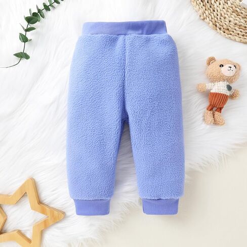 Toddler Little Girl Boy Solid Hoodie Sweatshirt Set Cotton Thick Outfit Fleeced Clothing Suit in Saudi Arabia