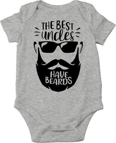 AW Fashions The Best Uncles Have Beards Bodysuit Funny Baby Girl Outfit Cool Infant Boy Newborn Romper in Kuwait