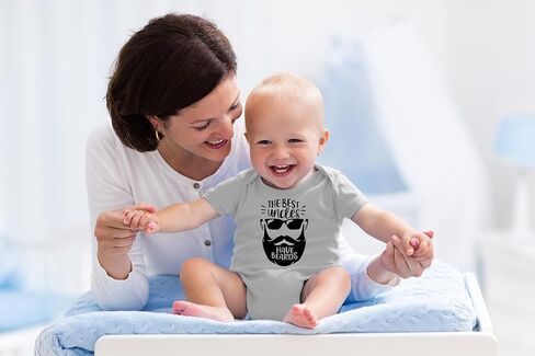 AW Fashions The Best Uncles Have Beards Bodysuit Funny Baby Girl Outfit Cool Infant Boy Newborn Romper in Kuwait
