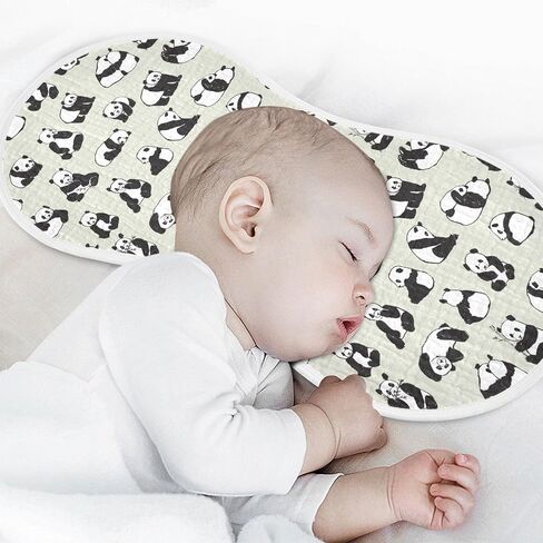 Panda Muslin Baby Burp Cloths - Super Absorbent and Soft Burping Rags - Cotton Burp Clothes Set for Boys and Girls, 2 Pack in Saudi Arabia
