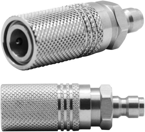 Paintball PCP 8mm Male Quick-Disconnect Plug Adapter with 8mm Female Quick-Disconnect Coupling Adapter Stainless Steel Coupler HPA CO2 Air Tank Refill Connector in Saudi Arabia
