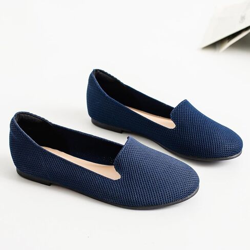 Ataiwee Women's Wide Width Flat Shoes, Fashion Comfortable Plus Size Cute Round Toe Slip on Loafer Shoes. in Saudi Arabia