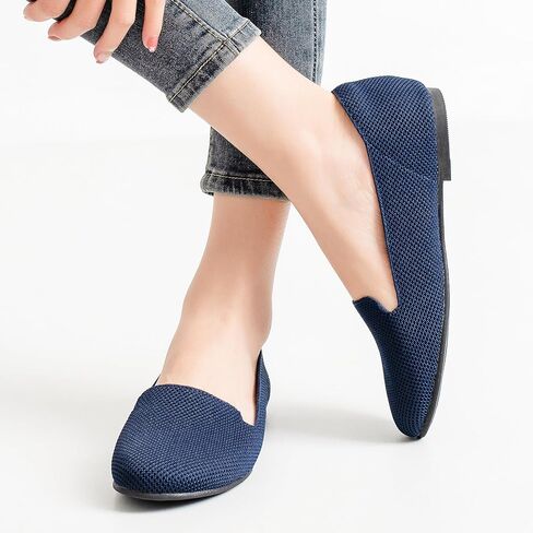Ataiwee Women's Wide Width Flat Shoes, Fashion Comfortable Plus Size Cute Round Toe Slip on Loafer Shoes. in Saudi Arabia