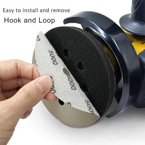 5 Inch 8 Holes Sanding Discs Hook and Loop, 30Pcs Wet Dry Sandpaper, 2000 3000 4000 5000 7000 10000 Grit Sandpaper, Round High Grit Sand Paper for Orbital Sander in Saudi Arabia