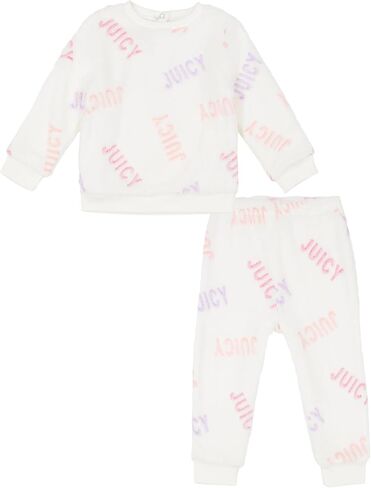 Juicy Couture Baby Girls' 2-piece Velour Set, Sweatshirt With Jogger Pant in Saudi Arabia