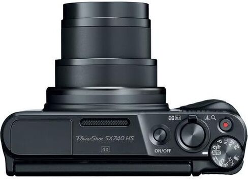 كاميرا Canon PowerShot SX740 HS الرقمية (أسود) حزمة مكونة من 9 قطع - تتضمن بطارية بديلة + شاحن سريع للمنزل والسفر AC/DC + المزيد in Kuwait