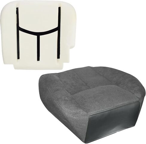 Single Automotive Replacement Seat Cover Driver Side Bottom Cloth Seat Cover for 2003-2007 GMC Sierra 1500 2500 3500 1500HD 2500HD SLE SLT Charcoal Gray in Saudi Arabia