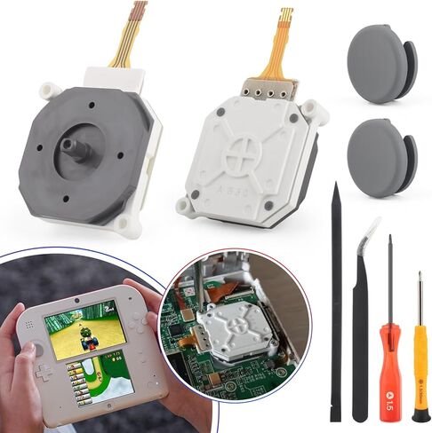 2 حزمة استبدال عصا التحكم لنينتندو 2DS 3DS وحدة تحكم ثلاثية الأبعاد وحدة الاستشعار التناظرية لنينتندو 3DS XL 3DS LL عصا التحكم Thumbstick دائرة وسادة غطاء استبدال الملحقات أجزاء مع أدوات إصلاح in Kuwait