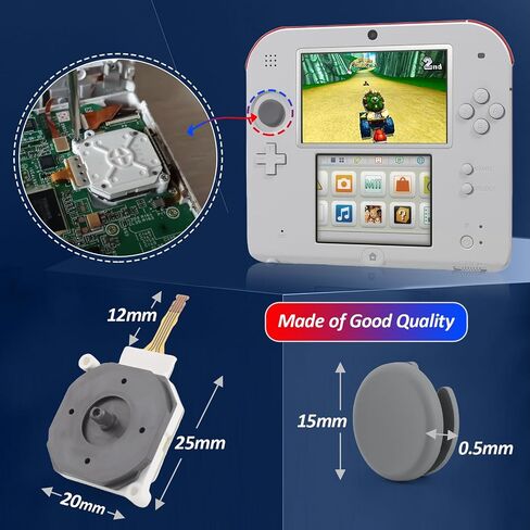 2 حزمة استبدال عصا التحكم لنينتندو 2DS 3DS وحدة تحكم ثلاثية الأبعاد وحدة الاستشعار التناظرية لنينتندو 3DS XL 3DS LL عصا التحكم Thumbstick دائرة وسادة غطاء استبدال الملحقات أجزاء مع أدوات إصلاح in Kuwait