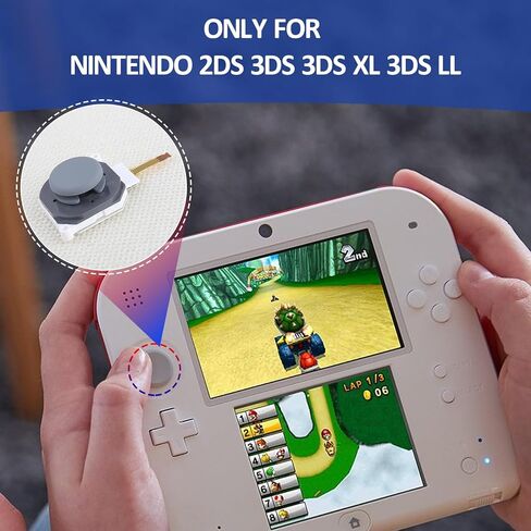 2 حزمة استبدال عصا التحكم لنينتندو 2DS 3DS وحدة تحكم ثلاثية الأبعاد وحدة الاستشعار التناظرية لنينتندو 3DS XL 3DS LL عصا التحكم Thumbstick دائرة وسادة غطاء استبدال الملحقات أجزاء مع أدوات إصلاح in Kuwait
