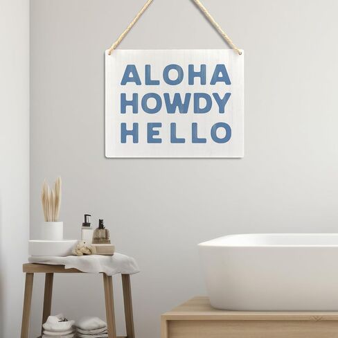 Ryeolo Howdy Welcome Sign Wooden Hanging Sign,All Y All Are Welcome But You Gotta Act Right Western Hanging Wall Art Decor For Front Door Porch Bedroom Decor House Decoration, 10.2x7.8 Inches in Saudi Arabia