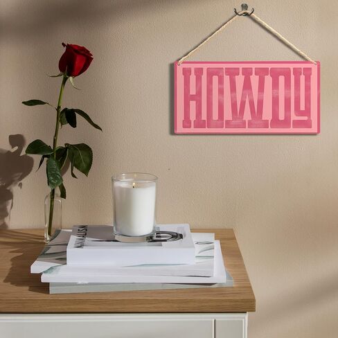 Ryeolo Howdy Welcome Sign Wooden Hanging Sign,All Y All Are Welcome But You Gotta Act Right Western Hanging Wall Art Decor For Front Door Porch Bedroom Decor House Decoration, 10.2x7.8 Inches in Saudi Arabia