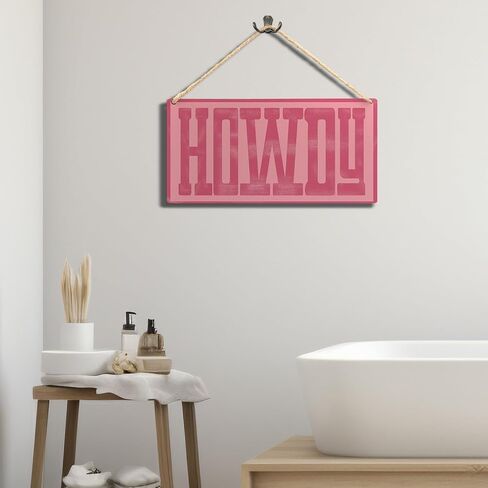 Ryeolo Howdy Welcome Sign Wooden Hanging Sign,All Y All Are Welcome But You Gotta Act Right Western Hanging Wall Art Decor For Front Door Porch Bedroom Decor House Decoration, 10.2x7.8 Inches in Saudi Arabia