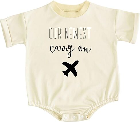 Our Newest Carry-On Infant Bodysuit Future Traveler Theme Coming Soon Pregnancy Announcement (0-6 Months, Letter-Short Sleeve Romper) in Saudi Arabia
