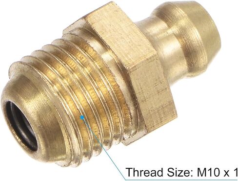 uxcell Brass Straight Grease Fitting M10 x 1mm Thread Hydraulic Grease Fitting Accessories, 40Pcs in Saudi Arabia