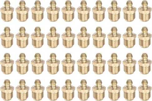 uxcell Brass Straight Grease Fitting M10 x 1mm Thread Hydraulic Grease Fitting Accessories, 40Pcs in Saudi Arabia