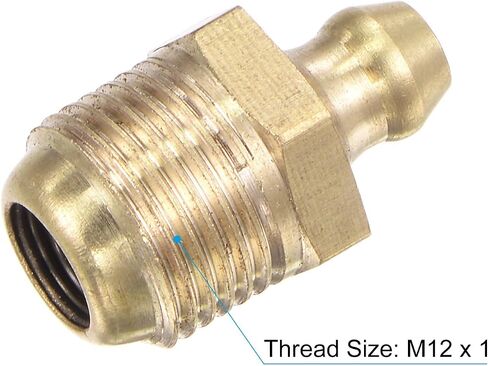 uxcell Brass Straight Grease Fitting M10 x 1mm Thread Hydraulic Grease Fitting Accessories, 40Pcs in Saudi Arabia
