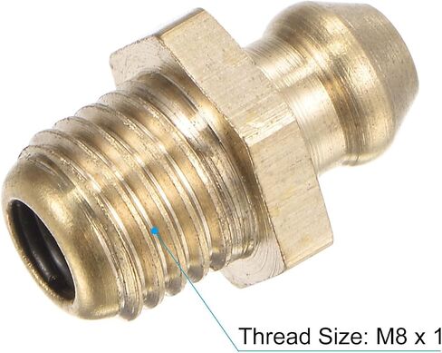 uxcell Brass Straight Grease Fitting M10 x 1mm Thread Hydraulic Grease Fitting Accessories, 40Pcs in Saudi Arabia