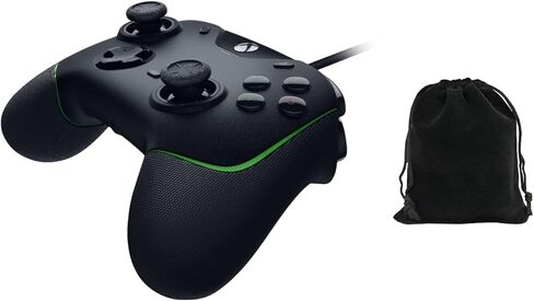 وحدة التحكم السلكية للألعاب Razer Wolverine V2 لأجهزة Xbox Series X|S وXbox One والكمبيوتر الشخصي - أزرار عمل ميكانيكية تعمل باللمس، وأزرار أمامية قابلة لإعادة التعيين، ووضع تشغيل الشعر، ومقبس صوت 3.5 مم، أسود، يتضمن حقيبة in Kuwait