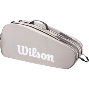 WILSON Tour Tennis Racket Bag - Dark Green and Stone Grey