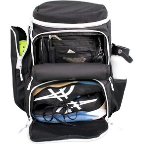 Pickleball Bag for Men and Women - Fits 2 to 4 Paddles - Shoe Compartment, Fence Hook, Storage Pockets for Water Bottles, Pickleballs, Clothing, Racquet/Paddle Storage - Pickle Ball Backpack