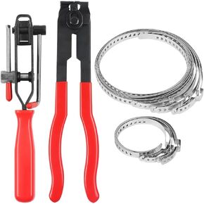 32Pcs CV Boot Clamps Kit(15Pcs Large + 15Pcs Small) with 2 Pliers, Universal Auto CV Joint Boot Clamps, Adjustable Axle Repair Clamps for Car Truck SUV