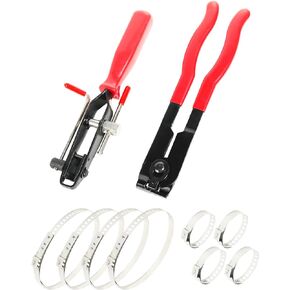 RACOONA CV Boot Clamp Tool,CV Boot Clamp pliers,CV Joint Boot Clamp Pliers,Car Accessories Car Banding Tools Kit,Automotive Hose Axle Plier with 8pcs CV Boot Clamps,CV Clamp Tool for Most Cars