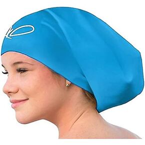 Long Hair Swim Cap - Swimming Caps for Women Men - Extra Large Swim Caps - Waterproof Silicone Swim Cap - Dreadlocks Braids Afro Hair Extensions Weaves