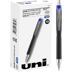 عبوة من 12 قطعة من Uniball Jetstream RT، أسود متوسط ​​1.0 مم، أفضل قلم Wirecutter، أقلام حبر جاف، أقلام حبر جاف | اللوازم المكتبية، قلم حبر جاف، أقلام ملونة، نقطة رفيعة، أقلام كتابة سلسة