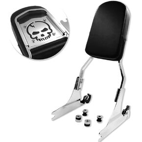 HTTMT MT501-006+SS001-SA - مسند ظهر للركاب قابل للفصل سريعًا متوافق مع Harley Davidson Softail