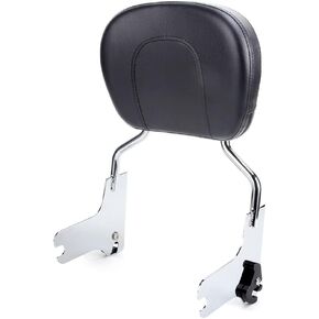 Chrome Detachable Sissy Bar Passenger Rear Backrest Pad Compatible with Harley Road King, Road Glide, Street Glide, Electra Glide, Ultra Classic 1997-2008